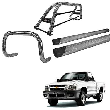 Imagem de Kit Quebra Mato+Santo Ant DUPLO +Estribo S10 94/11 Cromo CS