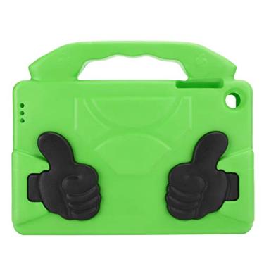 Imagem de Zyyini Capa para tablet de 10,1 polegadas, capa para tablet resistente à prova de choque, para Tab A SM-T510/T515Tablet, com suporte para polegar (verde)