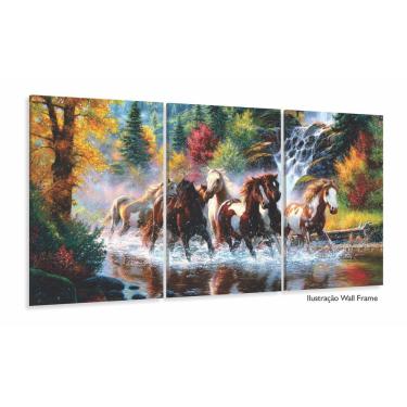 Imagem de Quadro Decorativo Cavalos Na Natureza Art