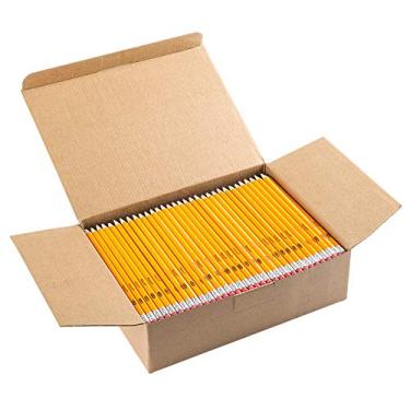 Imagem de Lápis de madeira #2 HB, amarelo, pré-afiado, pacote de aula, 320 lápis