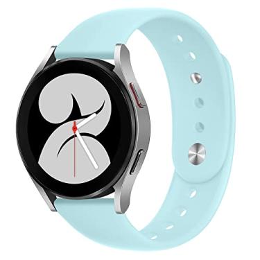 Imagem de Pulseira esportiva de 22 mm compatível com Samsung Galaxy Watch 3 45 mm Galaxy Watch 46 mm, pulseira de substituição de silicone macio para Amazfit GTR 47 mm/GTR2/2e/3/3Pro/Stratos 2 2s (verde ondulado)