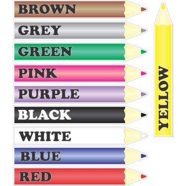 Imagem de Adesivo Decorativo Escada De Escolas Lápis De Cor Inglês