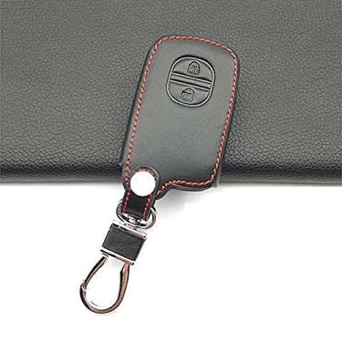 Imagem de CSHU Controle remoto 2/3/4 Botões Car Key Case Cover Chaveiro Ring Key Bag, apto para Toyota Tarago Rav4 Corolla Camry Celica Avalon, Preto 2 chave