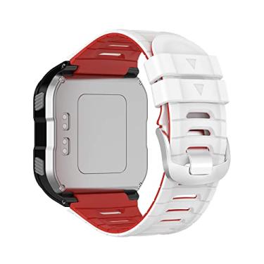 Imagem de GANYUU Pulseira de relógio de silicone para Garmin Forerunner 920XT Pulseira de substituição de pulseira de treinamento esportivo acessórios de pulseira (cor: vermelho branco)
