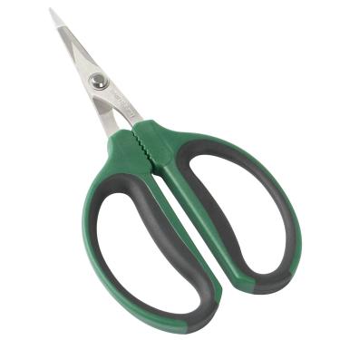 Imagem de CastleGreens Tesouras de aço inoxidável de 15 cm para jardim com pinças de lâmina reta de 40 mm, antiderrapante, softgrip, micropontas