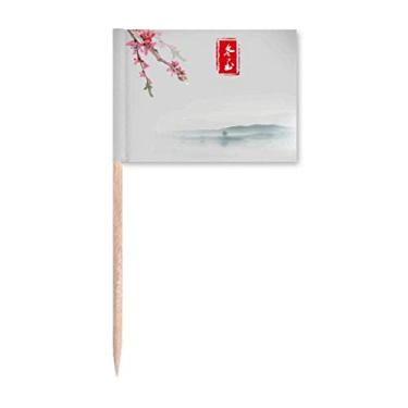 Imagem de Midwinter Twenty Four Solar Term Pattern Toothpick Flags Marker Topper Decoração de Festa