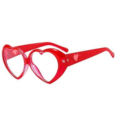 Imagem de Óculos fofos Love Cat Eye para mulheres Armação colorida tons femininos, 2, tamanho único
