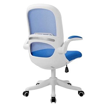 Imagem de cadeira de escritório Cadeira de computador Cadeira de mesa de escritório Encosto Almofada de jogo Assento Cadeira de aprendizagem Cadeira de trabalho Cadeira executiva de ergonomia (cor: azul)