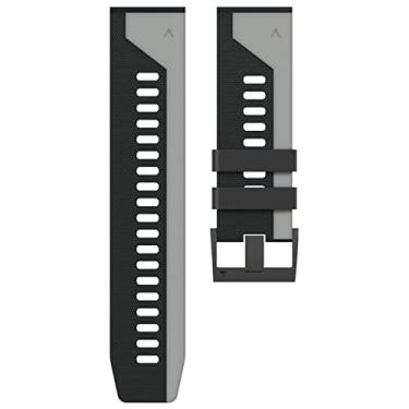 Imagem de DFAMIN 22 26MM silicone QuickFit pulseiras de pulseira para Garmin Fenix 7 7X 6X 6Pro EPIX Banda Easyfit Fenix5 5X 935 945 Pulseira de Smartwatch (Cor: Preto Gary, Tamanho: QuickFit 22mm)