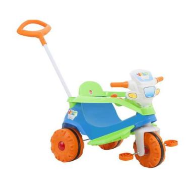 Triciclo infantil grande c/ empurrador 1-3 anos bandeirante velobaby no  Shoptime