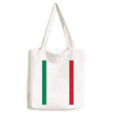 Imagem de Bolsa de lona com bandeira nacional da Itália e países da Europa, bolsa de compras casual