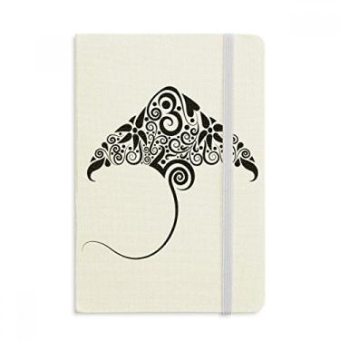 Imagem de Caderno de skate preto e branco com estampa de animal oficial de tecido capa dura diário clássico