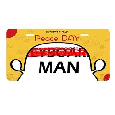 Imagem de DIYthinker Placa de carro Don't Be A Keyboard Man Placa de carro Decoração Dia da Paz