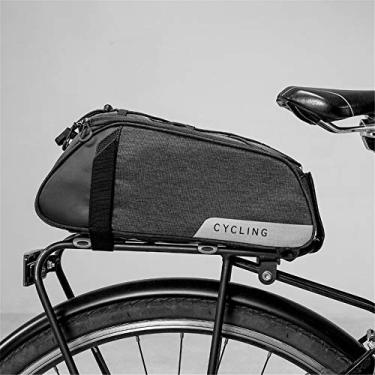 Imagem de C/H Bolsa para bicicletas 7L para banco traseiro de bicicleta, bolsa para ciclismo para assento de bicicleta, bolsa de ombro com refletor