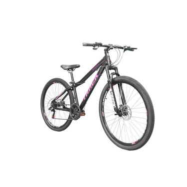 Imagem de Bicicleta Kira 29 Mountain Bike Aro 29 Freio à Disco 21 Velocidades TK3 Track Bikes Preto/Pink