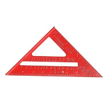 Imagem de Ferramenta Quadrada De Carpintaria Precisa Régua Triangular Transferidor Quadrado Liga...