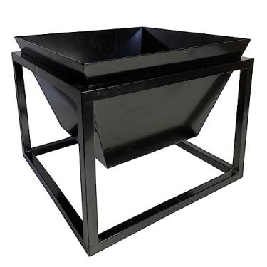 Imagem de Lareira Externa de Jardim a Lenha Portátil Preta de Ferro