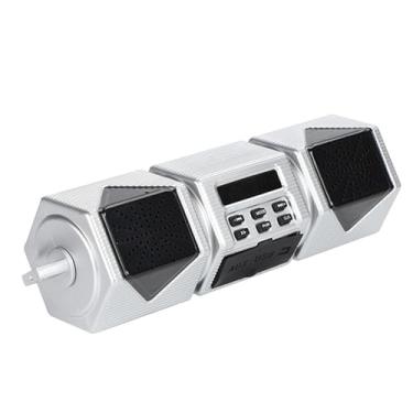 Imagem de CIADAZ Alto-falante estéreo para motocicleta BT Suporte para guiador MP3 Player Sistema amplificador de áudio Suporte à prova d'água USB/cartão TF/reprodução AUX para modificação de motocicleta 12