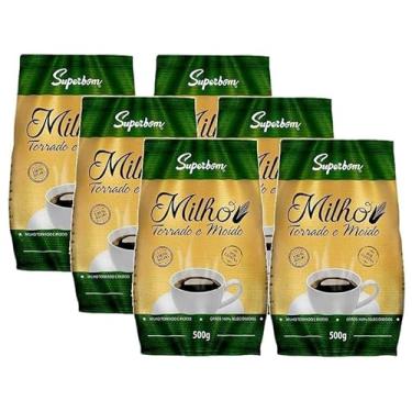 Imagem de kit 6 Pó De Café De Milho Torrado E Moído Superbom 500g