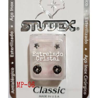Imagem de Brinco Studex Classic 4Mm Tiffany Cristal Medio Prata