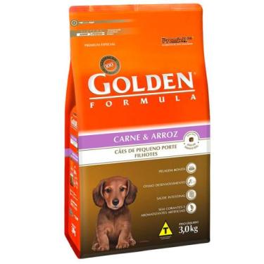 Imagem de Ração Golden Fórmula Mini Bits Cães Filhotes Sabor Carne E Arroz 3Kg -