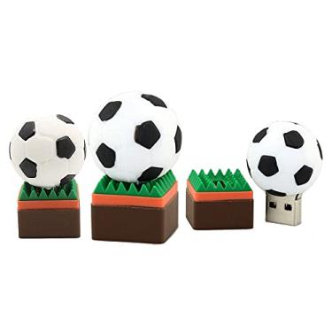 Imagem de Unidade flash USB em forma de bola de 16 GB, disco em U, dados USB 2.0, disco flash USB, pen drive, dispositivo de armazenamento, disco flash de armazenamento externo (futebol)