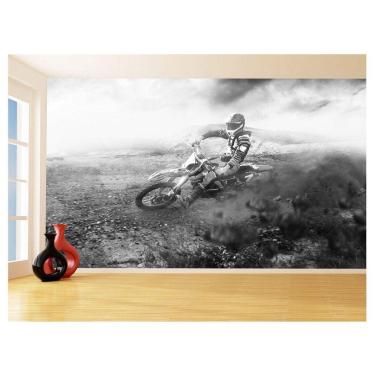 Imagem de Papel De Parede 3D Moto Cross Trilha Terra Mx 3,5M Bkm44
