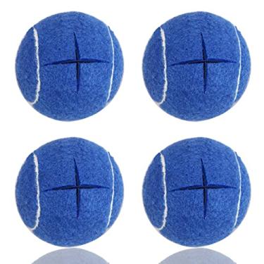 Imagem de Mloowa Bolas de tênis pré-cortadas para caminhantes, 4 peças de bolas com abertura pré-cortada para fácil instalação, acessórios de andador para idosos servem na maioria dos andadores, para pernas de