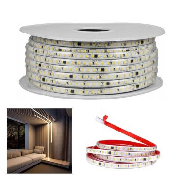 Imagem de Fita Led SMD 3000K 127V 100 Metros Perfil Fita Dupla Face Plug Conector Sanca Gesso