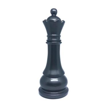 Imagem de Peça Decorativa de Xadrez Rainha Cor Chumbo