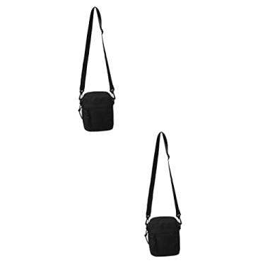 Imagem de Garneck 2 pçs bolsa mensageiro bolsa sling para homens crossbody paquete de camisetas para mulheres bolsas de lona transversal para mulheres, Preto x 2 peças, 20x14cmx2pcs