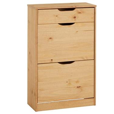 Imagem de IDIMEX Sapateira Basculante Rustico Moderno 12 pares 3 Gav de Madeira