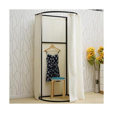 Imagem de Guarda-roupa Vestiário portátil com alta taxa de sombreamento Vestiário autônomo removível e simples Vestiário com prateleiras para roupas armário