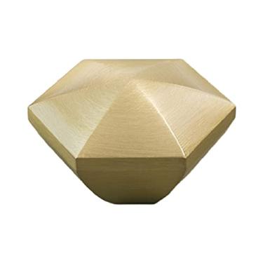 Imagem de 2 peças puxador de latão ferragens para móveis puxador de gaveta de armário de porta de guarda-roupa encaixe de porta de quarto (latão 34 * 21,5 mm)