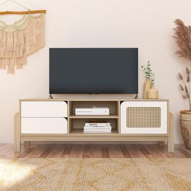 Imagem de Rack para TV até 65 Polegadas Nature 1 PT 2 GV Naturale e Branco 160 cm