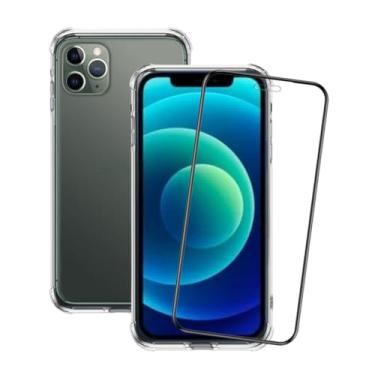 Imagem de Kit Capa Capinha Anti Impacto e Película De Vidro Compatível iPhone 11 12 13 Pro 14 (iPhone 12 Pro Max)