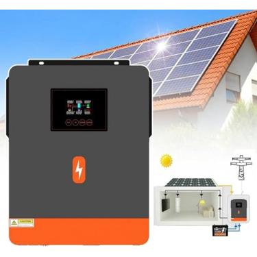 Imagem de Inversor Solar Híbrido De 4,2 Kw 6,2 Kw, Dc (24v / 48v) Para Ac (220v 230v), Máquina Multifuncional Híbrida Fora Da Rede E Na Rede Com Controlador De Carregador Solar 120a Mppt,4.2KW-24V-B*-1