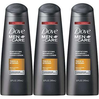 Imagem de Dove Masculino + Shampoo + Condicionador 2 em 1 grosso e fortificante, 340 g (pacote com 3)