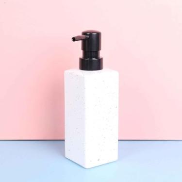 Imagem de Dispensador de sabão com bomba preta, 350 ml de espessura, recipiente de frasco cosmético, frasco recarregável para corpo de xampu