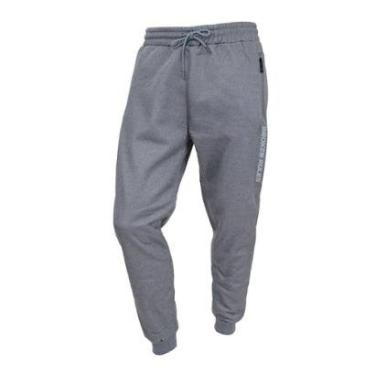 Imagem de Calça Masculina Broken Rules Moletom Peluciado Cinza Medio - 160090-Masculino