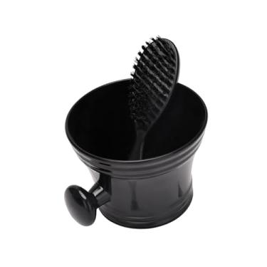 Imagem de Esquirla Conjunto de tigela de limpeza kits de escova de barbear cerdas de náilon conjunto de escova de sabão para barbearia presente do dia dos pais namorado