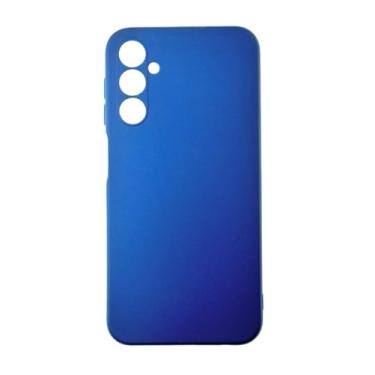Imagem de Capa Compativel com Samsung Galaxy M35 Silicone Macia Veludo Forro Interno Premium Azul Marinho