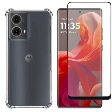 Imagem de Capa Case Compatível Motorola Moto G85 Película De Vidro 3D 9D Premium - Phone Palace