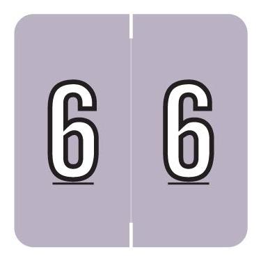 Imagem de Doctor Stuff - File Folder Labels, Number 6, BARKLEY/SYCOM FNDBM Match - BXNM Series Chart Stickers, Lavender, 1-1/2" x 1-1/2", #6, 500/Roll