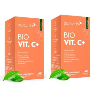 Imagem de Kit 2X: Vitamina C Lipossomal Puravida 60 Cápsulas