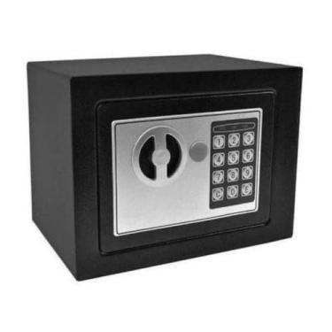 Imagem de Cofre Eletrônico de Embutir Na Parede Tomada Pequeno Digital Com Chave e Senha Para Residência Caixa Segurança Documentos Embutido Portátil Residencias