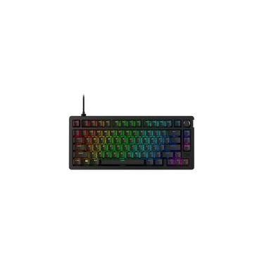 Imagem de Teclado Mecânico Gamer HyperX Alloy Rise GKBD 75, RGB, Switch linear, Layout 75%, anti-ghosting, Preto - 7G7A4AA