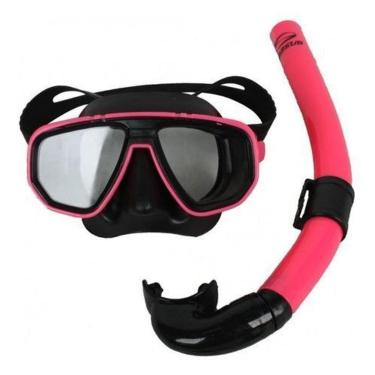 Imagem de Kit Mergulho Dua Mascara Respirador Snorkel Seasub  - PRETO-Unissex