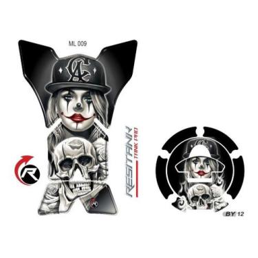 Imagem de Adesivo Resinado Protetor Tanque Moto Tank Pad Mt03 C/ Bocal - Resitan