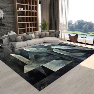 Imagem de Tapete abstrato geométrico para sala de estar, decoração de luxo para casa, mesa de centro, tapetes grandes para área, cabeceira de quarto, CZ0021, flanela, 4.200 x 300 cm, 78,7 x 118 pol.